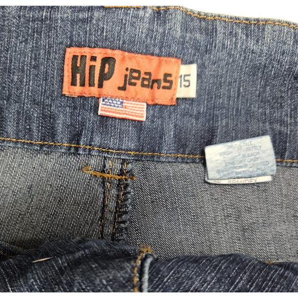 y2k Hip Jeans Women's Size 15 Embellished Stretch 80s Style Rock Grunge Studded - Picture 11 of 13